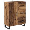 vidaXL Hoge kast met lade 2 pcs Oud Hout 69,5 x 34 x 180 cm