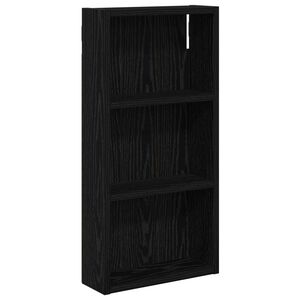vidaXL Badkamer wandkast met plank Zwarte Eik 30 x 10 x 60,5 cm
