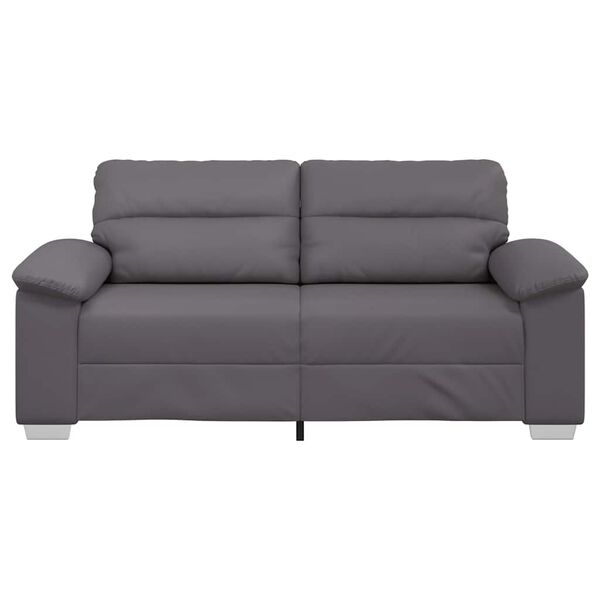 vidaXL 2-zitsbank grijs 140 cm kunstleer