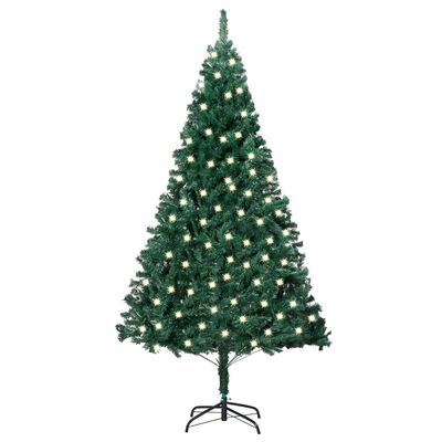 vidaXL Kunstkerstboom met verlichting dikke takken 120 cm groen