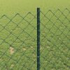 vidaXL Hek met Paal Groen 1 x 25 m Staal
