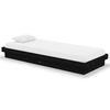 vidaXL Bedframe massief hout zwart 75x190 cm