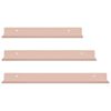 vidaXL Drijvende plank Wandgemonteerd 3 pcs Roze 40 x 9 x 2,5 cm Staal