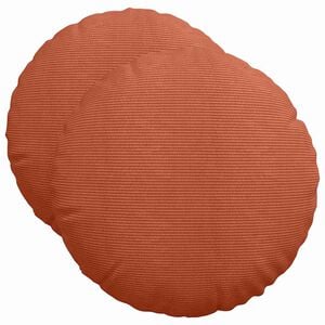 vidaXL Zitkussens 2 st Katoen Stof Rood-oranje &Oslash;50 x 19 cm