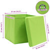 vidaXL Opbergboxen met deksel 4 st 32x32x32 cm stof groen