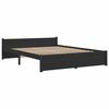 vidaXL Bedframe massief hout zwart 150x200 cm