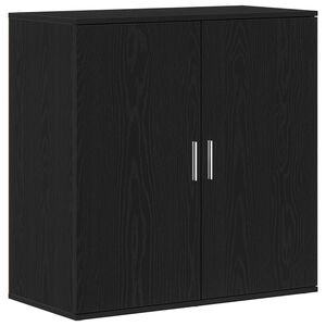 vidaXL Dressoir Zwart Eiken 79 x 38 x 80 cm Bewerkt hout