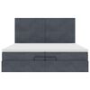 vidaXL Ottoman bed met matrassen en LED's 200x200cm fluweel