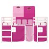 vidaXL Kinderhoogslaper met tunnel 90x190 cm massief grenenhout roze