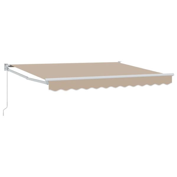 vidaXL Handmatig uitschuifbare luifel Beige 2,5 x 2 m