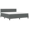 vidaXL Boxspringbed met matras Donkergrijs 180 x 200 cm Stof