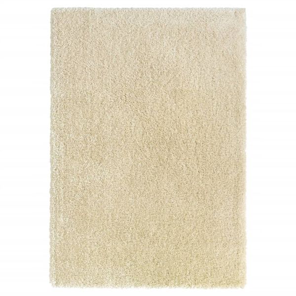 vidaXL Vloerkleed shaggy hoogpolig 50 mm 120x170 cm beige