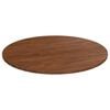 vidaXL Tafelblad rond &Oslash;90x1,5 cm bewerkt massief eikenhout donkerbruin