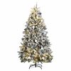 vidaXL Kunstkerstboom met scharnieren 300 LED's en kerstballen 300 cm