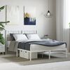 vidaXL Bedframe met hoofdbord metaal wit 140x190 cm