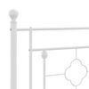 vidaXL Bedframe met hoofd- en voeteneinde metaal wit 107x203 cm