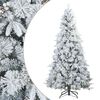 vidaXL Kunst Kerstboom met Geveerde Takken, Sneeuw Bedekt Wit 180 cm