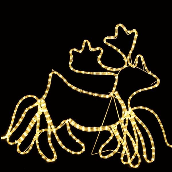 vidaXL Kerstverlichting 6 rendieren en slee 2160 LED's XXL 7 m