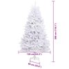 vidaXL Kunstkerstboom met 300 LED Wit 300 cm PVC en Metaal