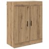 vidaXL Hoge kast 2 pcs Artisan Eiken Bewerkt hout