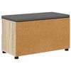 vidaXL Halbank met kussen met lade Sonoma Eiken 80 x 38 x 46 cm