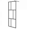 vidaXL Inloopdouchewand 80x195 cm gehard glas zwart