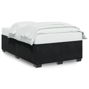 vidaXL Bedframe zonder matras 120x190 cm fluweel zwart