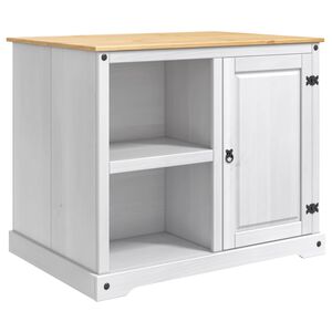 vidaXL Keuken Eiland Set 2 st Wit en Honing Was 112 x 77 x 91,5 cm