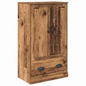 vidaXL Highboard met lade Oud Hout 60 x 35,5 x 103,5 cm Bewerkt hout