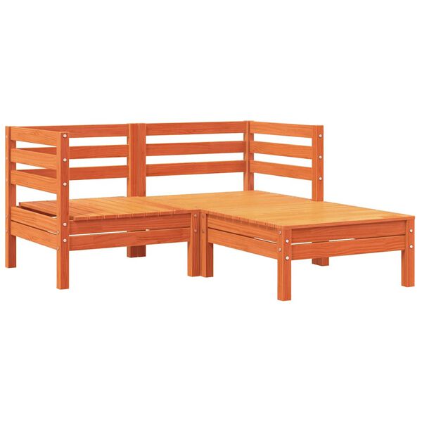 vidaXL Tuinbank 2-zits met kussens en voetenbank