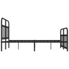 vidaXL Bedframe met hoofd- en voeteneinde metaal zwart 140x200 cm