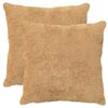 vidaXL Kussensloop 2 st HEERLEN Taupe 65 x 65 cm Nep Konijnenbont