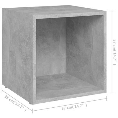 vidaXL Tv-meubel 37x35x37 cm spaanplaat betongrijs