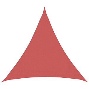 vidaXL Zonneschaduwzeil 2 x 2 x 2 m HDPE Driehoekig Terracotta