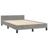 vidaXL Bedframe zonder matras 120x200 cm fluweel lichtgrijs