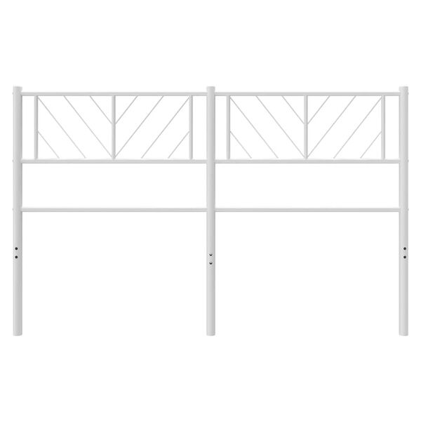 vidaXL Vervangend hoofdbord 140 cm metaal wit