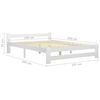vidaXL Bedframe met 2 lades massief grenenhout wit 140x200 cm