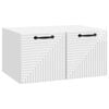 vidaXL Wandbeugel TV-kast Hoogglans Wit 59,5 x 41 x 30 cm Bewerkt hout