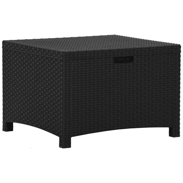 vidaXL Tuinbox 60x54x41 cm PP rattan grafietkleurig