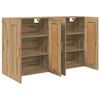 vidaXL Wandkast 2 pcs Artisan Eiken 69,5 x 34 x 90 cm Bewerkt hout