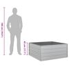 vidaXL Plantenbak verhoogd 100x100x45 cm gegalvaniseerd staal zilver