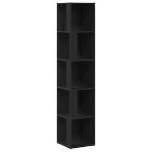 vidaXL Hoekplanken 33 x 33 x 164,5 cm Bewerkt hout Zwart Eiken