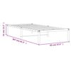 vidaXL Bedframe metaal wit 90x200 cm