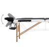 vidaXL Massagetafel inklapbaar 2 zones hout zwart en wit