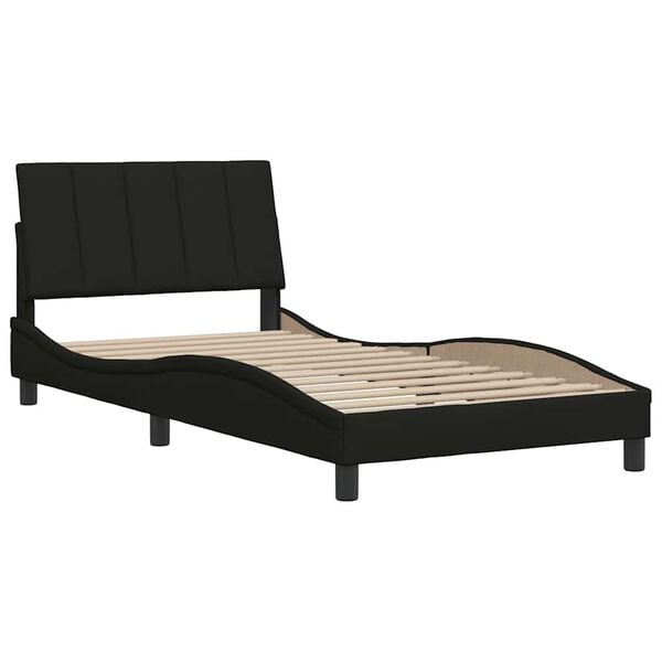vidaXL Bedframe zonder matras "Hanko" 100x200 cm stof zwart