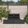 vidaXL Tuinbank Zwart 184 x 62 x 85cm poly rattan