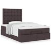 vidaXL Ottoman bed met matras 120x200cm stof donkerbruin