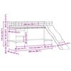 vidaXL Kinder loft bedframe met glijbaan Wit en Antraciet 90 x 200 cm