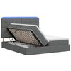 vidaXL LED Opslagbed met Matras Donkergrijs 180 x 200 cm Stof