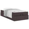 vidaXL Bedframe met matras met matras 2 pcs Tan Stof
